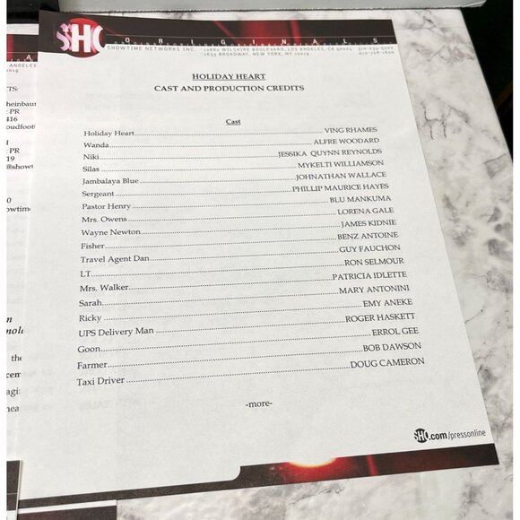 Holiday Heart Movie Press Kit Showtime 2000 Ving Rhames Alfre Woodard - Picture 6 of 9